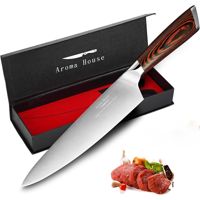 Професійний ніж для кухні Nakiri, 7 дюймів, ніж-сіка, з високоякісної нержавіючої сталі, гостре лезо для кухні та ресторану