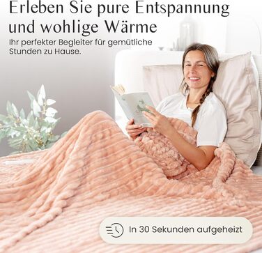 Електрична ковдра Barbero 200x150 см з таймером та захистом від перегріву, 6 температурних режимів, для ліжка, офісу та дивану, пральна