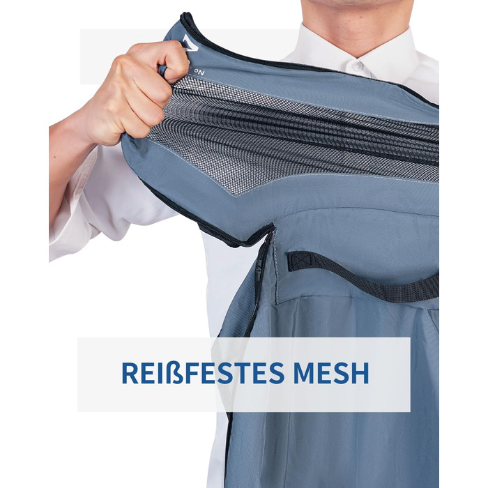 Набір органайзерів для валізи та рюкзака ECOHUB, 7 предметів, дорожні сумки-пакувальники з переробленого PET-пластику (Синій)