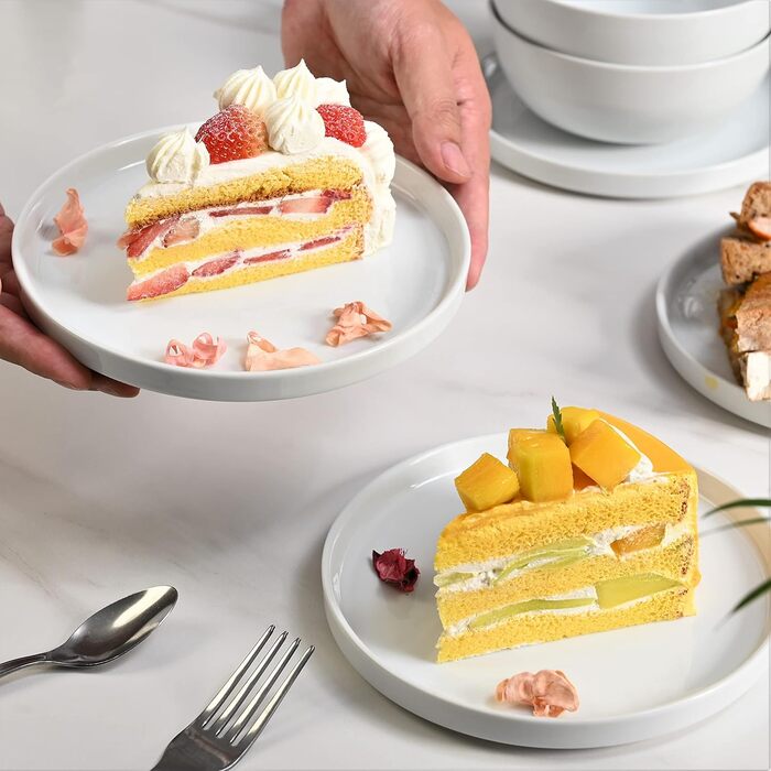 Набір десертних тарілок 18 см 6шт White WishDeco