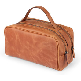 Дорожня сумка Londo з натуральної шкіри з двома відділеннями-унісекс (верблюжа)