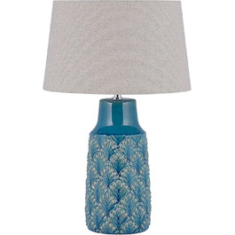 Декоративна настільна лампа Beliani Thaya, кераміка/поліестер, блакитна