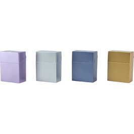 Сигаретна коробка XXL для Big Box металеві кольори для 30 сигарет футляр пластикове зберігання сигарет без ударних зображень (асорті 4 кольори)