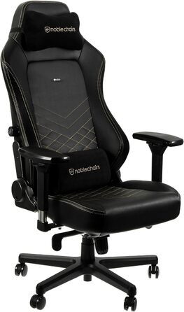 Noblechairs HERO: ігровий крісло, офісне крісло, крісло для роботи - PU-шкіра, чорний/золотий
