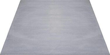 Хутряний килимок Mia's Luna, м'який та елегантний, миється, підходить для теплої підлоги (50x100 см, сірий)