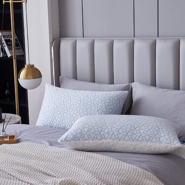 Подушка для сну Flanhorest з ефектом пам'яті для вагітних та годування, довга ортопедична подушка для сну на боці, синя, стандарт