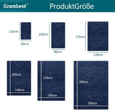 Килим для дому Granbest 60х110 см темно-синій