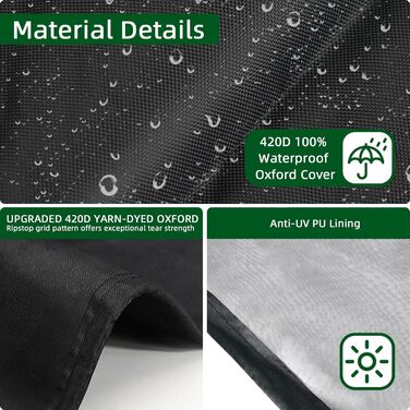 Водонепроникний чохол для садово-патіо меблів 200*160*70 см. Захисна накривка для саду, 420D Oxford, PU, анти-UV, зимова, з вентиляцією. Підходить для садових столів та меблевих наборів.