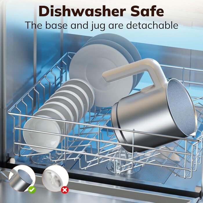 Електричний піноутворювач для молока Morpilot 6-в-1, 130-500 мл, 600 Вт, нержавіюча сталь