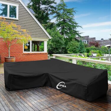 Чохол для сауни/лаунж-меблів Kipiea L-подібної форми, водонепроникний, 420D, захист від вітру, 250x250x85x78 см
