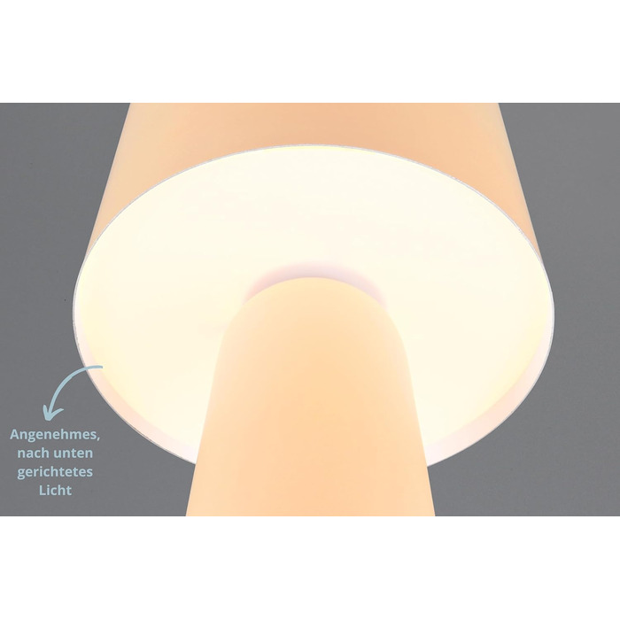 Настільна лампа Hailey з вимикачем, IP20 для дому, без лампочки E27 (макс. 10W), висота 40 см, діаметр 16 см, бежева