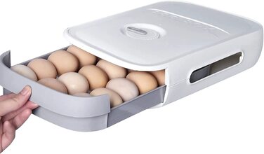 Коробка для зберігання яєць Beowanzk на 21 шт 32х21х7,8 см біла