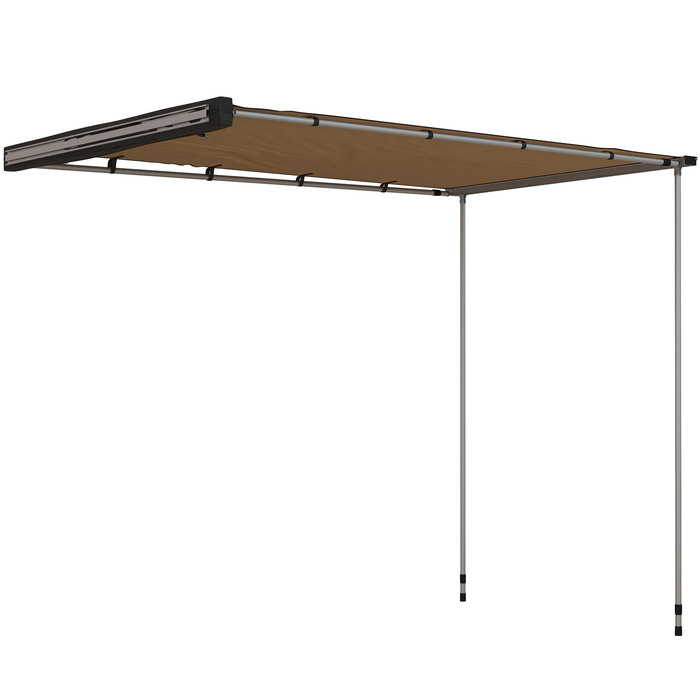 Тент для автомобіля Outsunny – намет на дах авто, водостійкий, 160 x 250 x 125-225 см, хакі