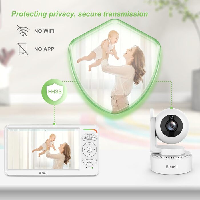Відеоняня Blemil з камерою та аудіо, 5