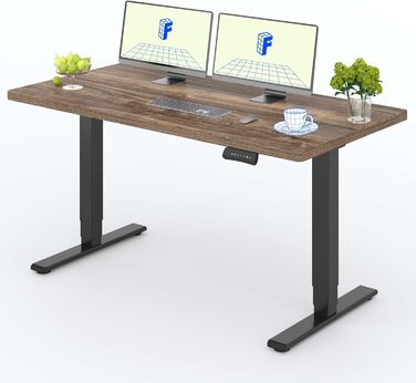 Регульований за висотою стіл FLEXISPOT 160x80 см, електричний, білий+білий, 160 кг, 3-секційний телескоп