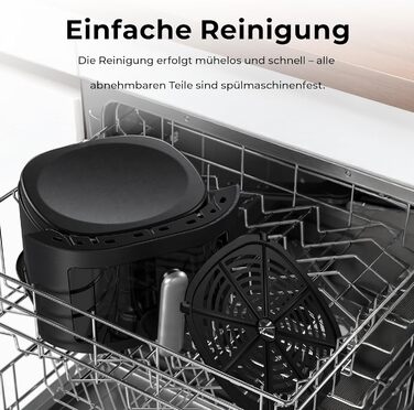 Фритюрниця Balter Airfryer HL-551T 5.5 л, чорна: 12 програм, 100 рецептів, з вікном