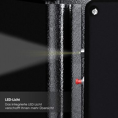 KESSER® Електронний сейф | 38x30x30 см | з батарейним відсіком | Вбудоване освітлення | Настінний/підлоговий сейф | Чорний