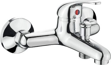 Однорегульований змішувач для ванни 'Anza' - якісний латунний корпус, хром, 1/2 дюйма, для кріплення до стіни, SA932