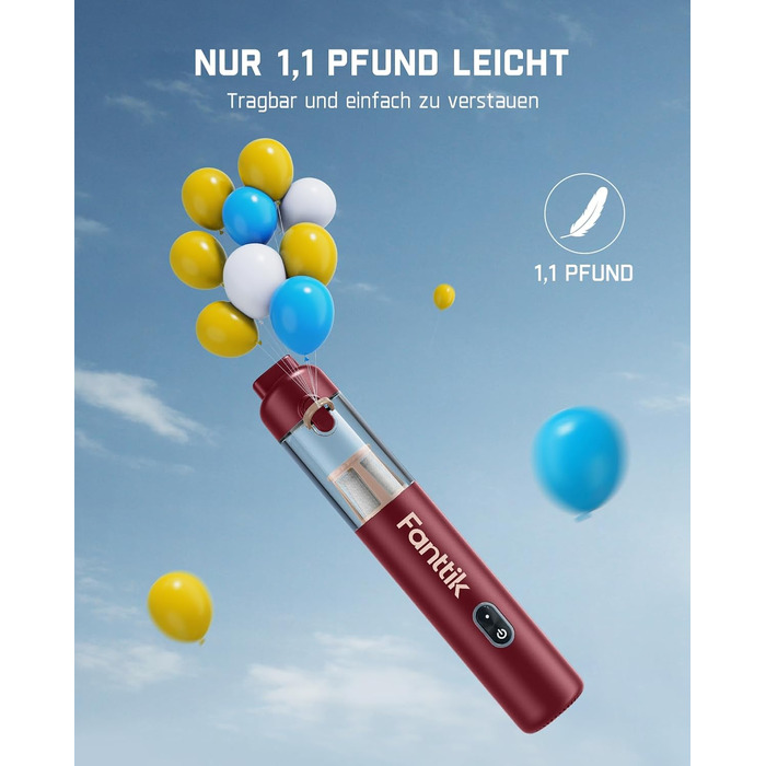 Акумуляторний автомобільний пилосос Fanttik Slim V8 APEX, портативний ручний міні-пилосос RobustClean™ 4-в-1, потужність всмоктування 19000 Па/45 AW, 2 режими роботи, для авто, офісу та клавіатур (Червоний)