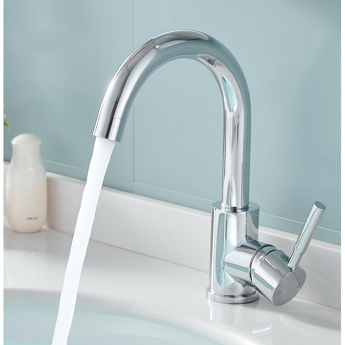 Змішувач для ванної кімнати Fransiton Bad Hoch, водозберігаючий, хром