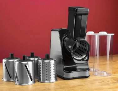 Електричний овочевий слайсер Solis Slice & More 8401 - 5 насадок, нержавіюча сталь, 350 Вт