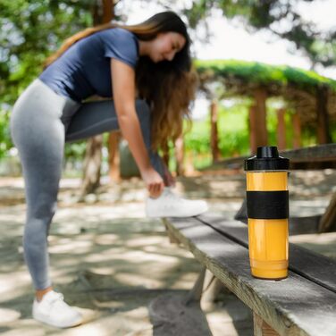 Блендер портативний Cecotec Power Titanium 300 EasyGo, 350W, з подрібненням льоду, 4 леза з титановим покриттям, 2 пляшки та 2 кришки, чорний