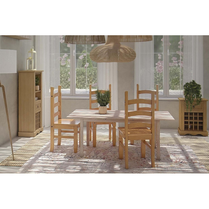 Обідній стіл Inter Trade Corporation Küchentisch: білий (Sonoma Eiche), 80-120 x 80 см, з висувною панеллю