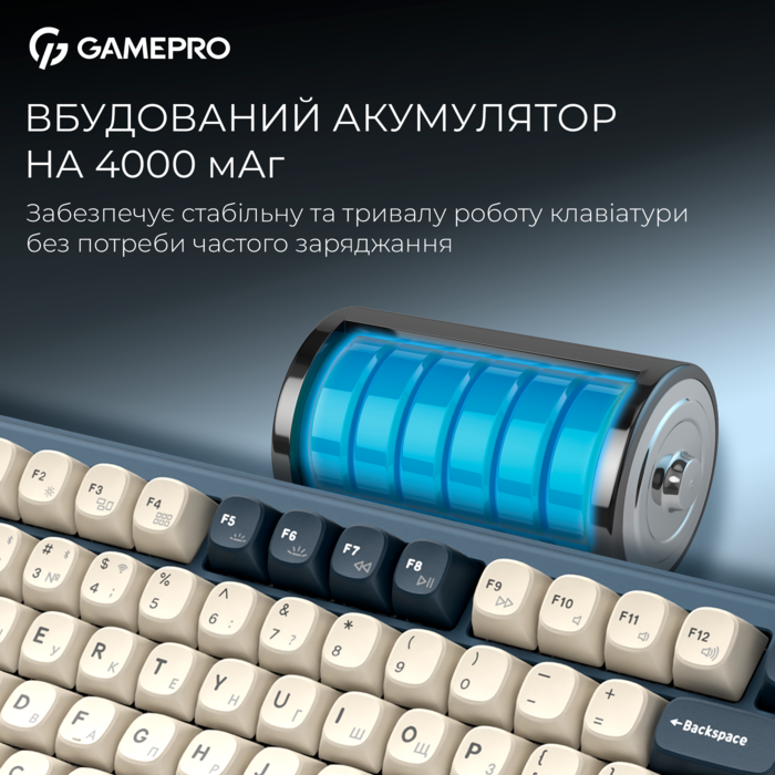 Бездротова механічна клавіатура GamePro Asgard Yord (MK266BL)