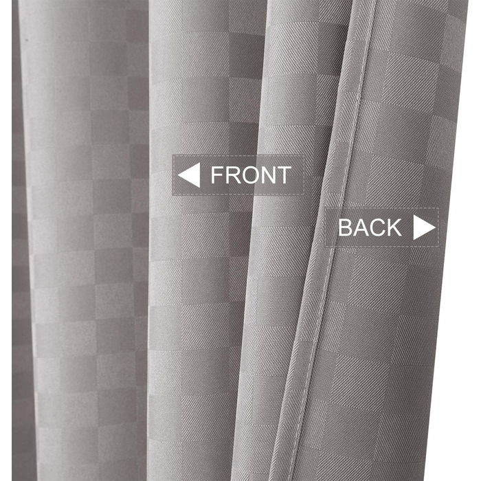 Завіса для душу Hotel Luxury 190 GSM товста поліефірна завіса для душу фіранка для душу, 180x180 см (багаторазова упаковка) (сірий, 180x210 см)
