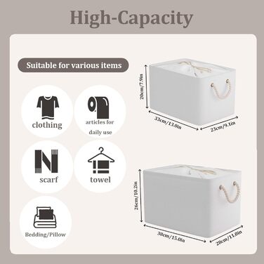 OUTBROS Коробки для зберігання (3 шт.) 33x23x20 см, тканинні, з шнурком та ручкою, складні