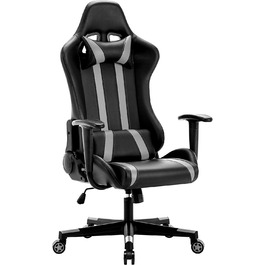 Крісло для інтимного WM Heart Gaming Ergonomic з підголівником, поперековою подушкою, регулюванням висоти, функцією гойдалки (сірий)