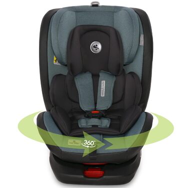 Автокрісло Lorelli Nebula, зростаюче автокрісло з Isofix - група 0/1/2/3 (0-36 кг), дитяче крісло, регульований підголівник у 8 положеннях, поворот на 360 градусів, 5-точковий ремінь безпеки, чорний (синій)