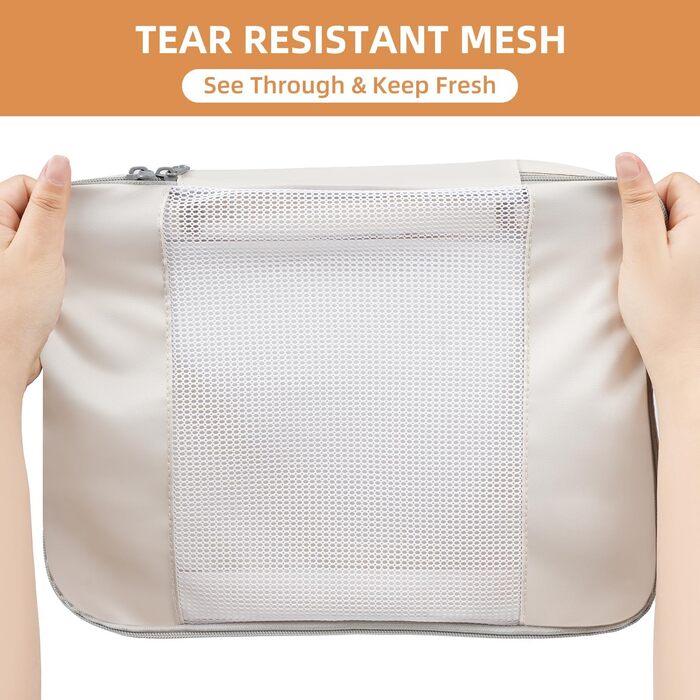 Набір органайзерів для одягу в подорожі BAGAIL, 10 шт., різні розміри, для валізи та ручної поклажі, рожевий