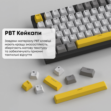 Дротова механічна клавіатура Ajazz AK820 Sea Salt Switch Black (AK820-SS-BGY)