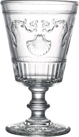 La Rochère Versailles Transparent Pack 6 склянок для води 400 мл (Transparent, Glass, Pack of 6), Versailles, 400 мл, 95,2 мм