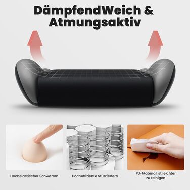 Ігровий крісло SUKIDA з підніжкою, ергономічний, для геймінгу та офісу, сірий