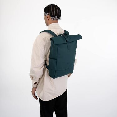 Рюкзак Johnny Urban для жінок і чоловіків - Harvey Medium - Роллтоп з відділенням для ноутбука для Uni Business City - 15 л - Матове поліуретанове покриття - Водовідштовхувальне (бірюзовий)
