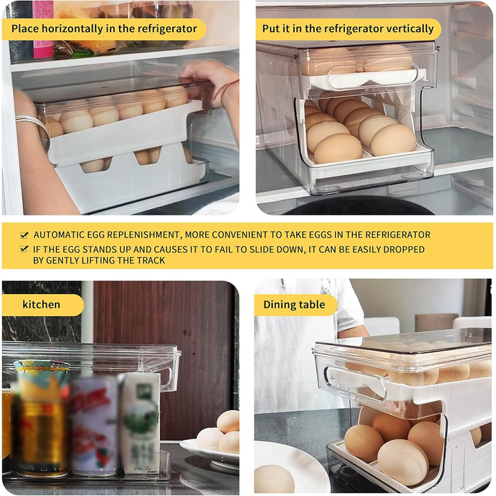 Організатор для яєць Virmate - 24 ячейки, зелений, для холодильника, з кришкою