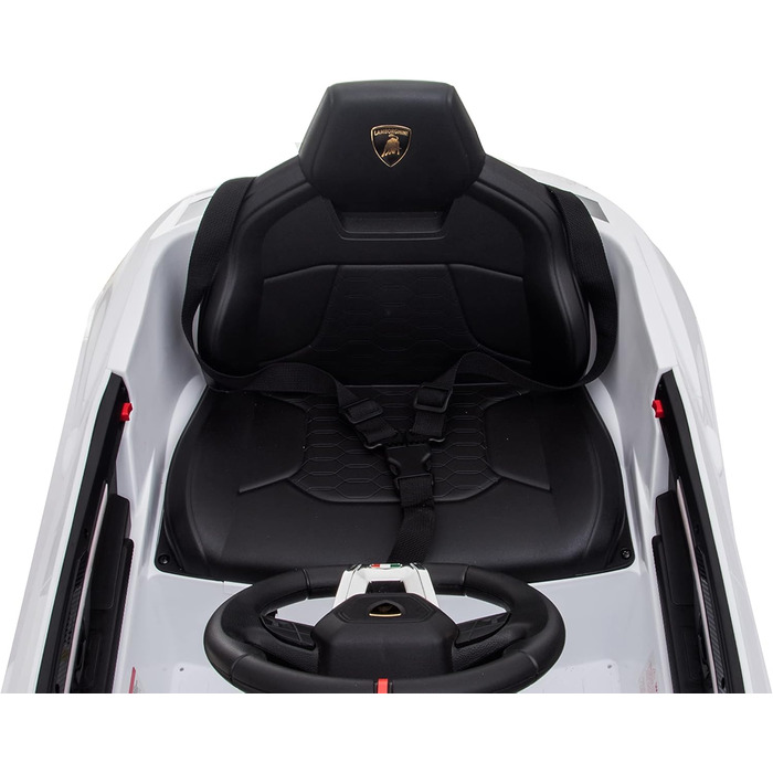 Дитячий електромобіль FINOOS Lamborghini Urus з оригінальною ліцензією, 12V акумулятор, вертикальні двері, 2 мотори, радіоуправління, чорний, для дітей 1-4 років