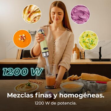 Міксер ручний Cecotec Retro Power Retro 1200MAX, 1200 Вт, зелений, 0.5л чаша, ретро дизайн