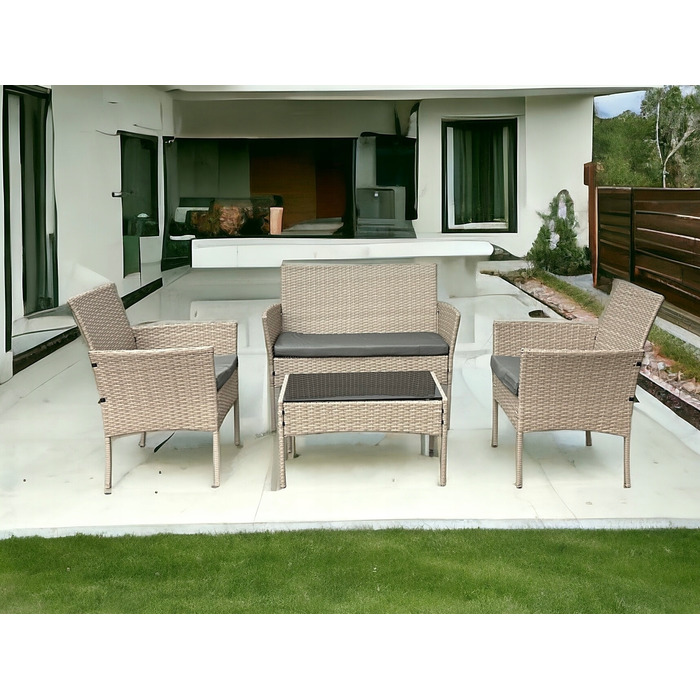 Комплект садових меблів із техноротанга MTG Trade Group, бежевий, 4 предмети