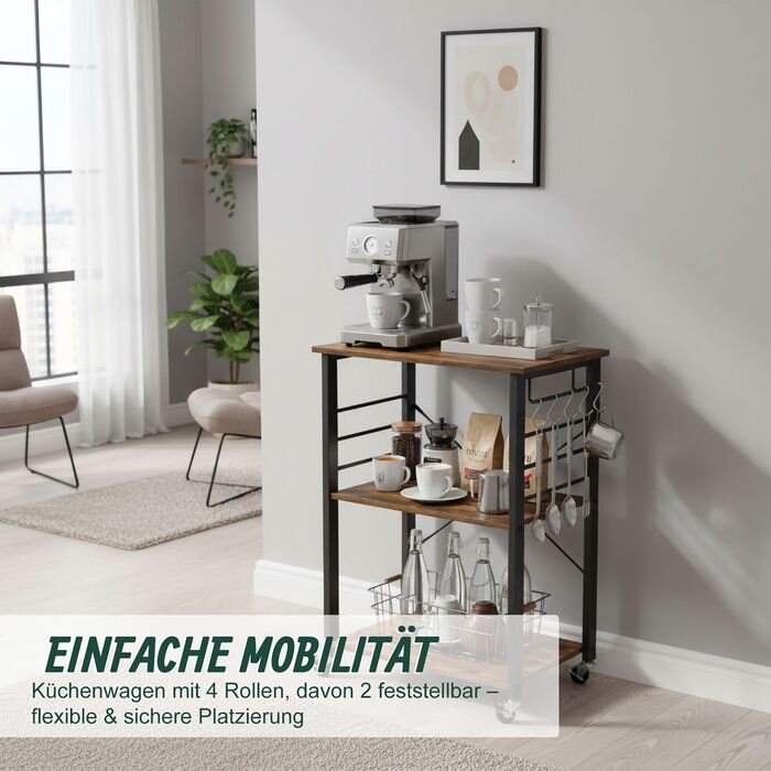 Візок кухонний Relaxdays, 3 ящики