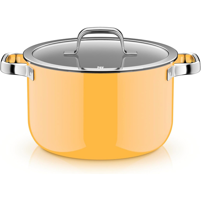 Набір каструль WMF Fusiontec Mineral Pro, 4 шт., індукційні, нержавіюча сталь, Mango Yellow, Made in Germany