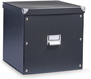 Ящик для зберігання Celler 17598, картонний, 31 х 26 х 14 см (приблизно 33,5 х 33 х 32 см, чорний)