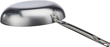 Сковорода Pentole Agnelli з потайною головкою, виготовлена з алюмінію, товщина 5 мм, з ручкою з нержавіючої сталі, сріблясто-сріблясте (32 см)