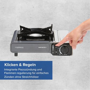 Газовий намет Camp Bistro 3 від Campingaz - компактний одноконфорочний намет для кемпінгу з валізами, 2200 Вт