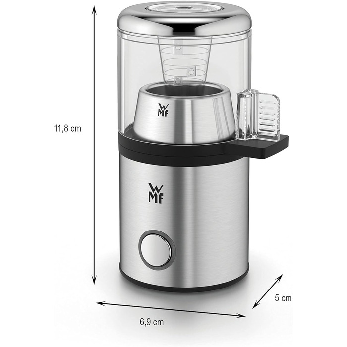 Електричний яйцеварник WMF Stelio, нержавіюча сталь, 1-7 яєць, 380 Вт, регулювання ступенів нагріву, функція підтримання тепла, мірний стакан з викруткою для яєць