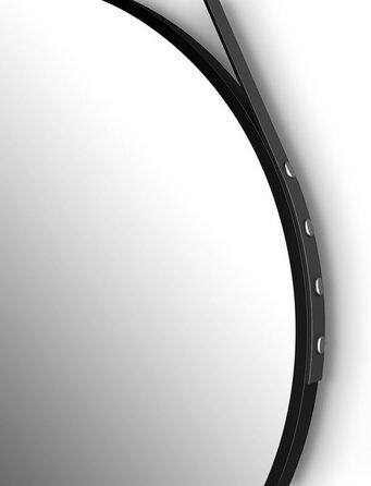 Дзеркало Boromal Spiegel Schwarz 100x60 см прямокутне з металевим каркасом. Чорний настінний дзеркало для ванної кімнати, туалетного приміщення, спальні.