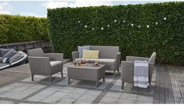 Садовий набір для відпочинку Allibert Salemo WS 2-місний (Капучино) - вуличні меблі