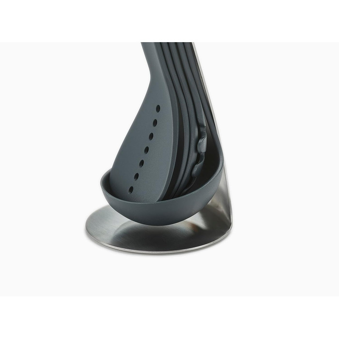 Набір кухонних аксесуарів Joseph Joseph Nest 5 шт. з магнітною підставкою, чорний/нержавіюча сталь, для компактної організації, можна мити в посудомийній машині